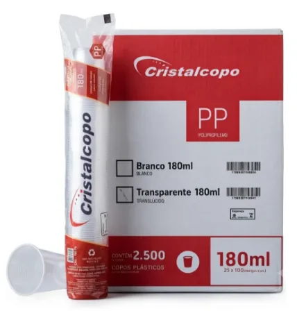 COPO 180ML CRISTALCOPO PP C/2500 TR