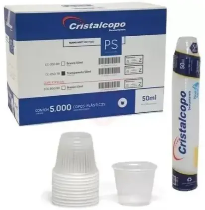 COPO 50ML CRISTAL TR COPO C/5000  ABNT2012 BC